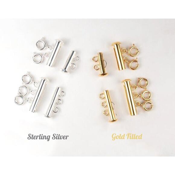 Necklace Layering Clasp, Gold Filled Necklace Detangler, Separator Clasp - Picture 3 of 5